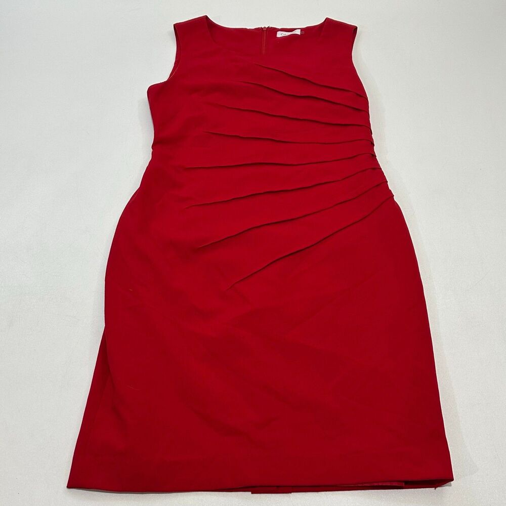 Calvin Klein‎ Women's Sheath Dress Red, Size 10